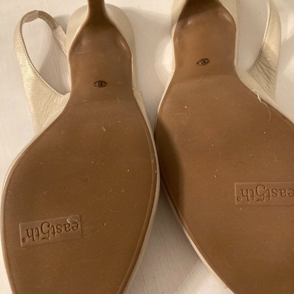 Champagne Pearl Leather Heels - Picture 5 of 7